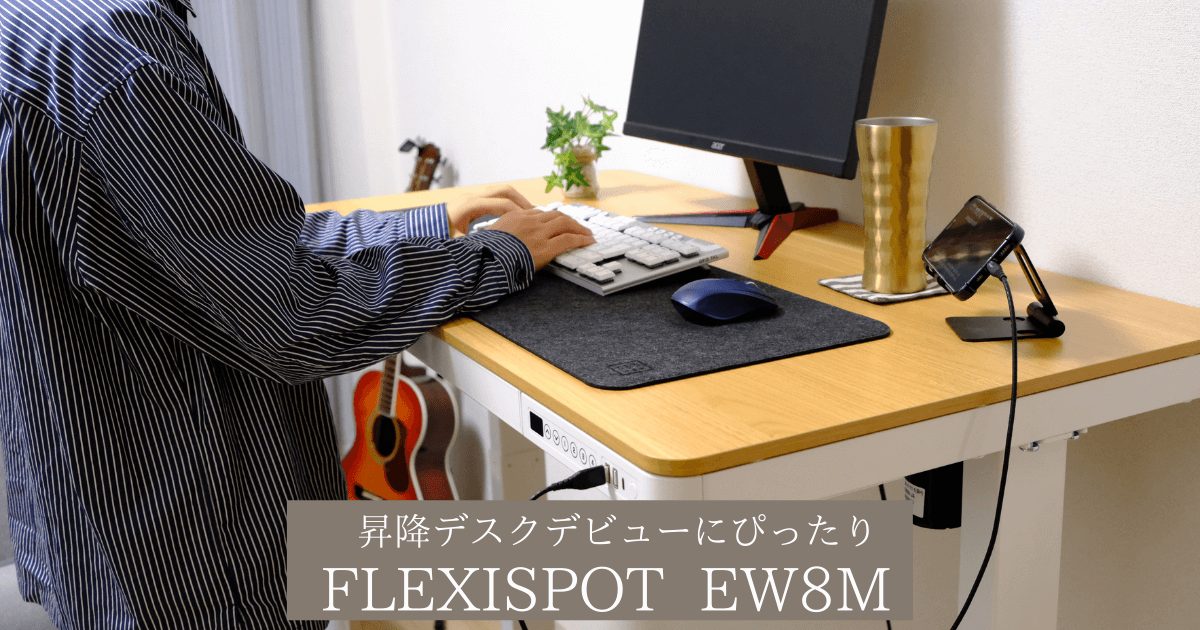 昇降デスクデビューしたい人におすすめ | FLEXISPOT EW8Mレビュー