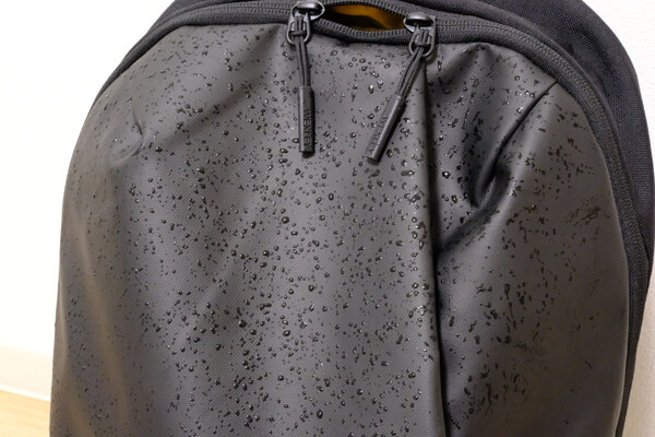 雨に濡れているwexley stem backpack